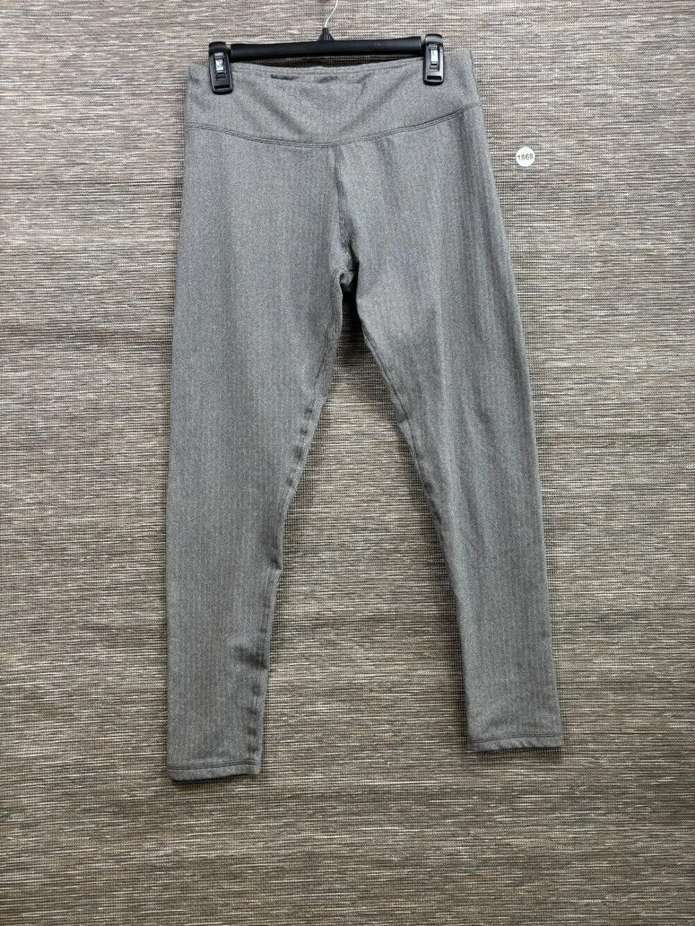 Eddie Bauer Skinny Leggings Pants Womens Size L Gray Herringbone Athletic